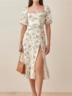 Reformation Belgium Linen Size 6 floral dress
